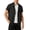 Black, variant on Men's Summer Shirts Summer Short Sleeve Loose Fit Spread Collar Shirts Casual Lightweight Button Down T-Shirts Trendy Lounge Tops White M
