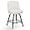 White, variant on VINGLI 26" H Swivel Barstools Set of 2, PU Faux Leather Upholstered Counter Height Bar Stool with Back, Kitchen High Chairs with Cushion Round Seat, Metal Legs, White