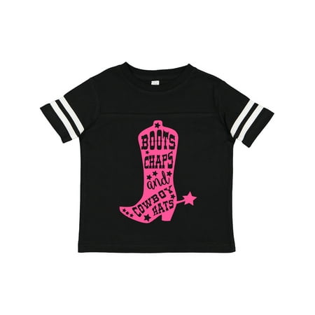 

Inktastic Boots Chaps and Cowboy Hats Pink Boot Gift Toddler Boy or Toddler Girl T-Shirt