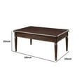 thumbnail image 3 of Coffee Table with Traditional Style and Turned Legs Espresso Brown - Saltoro Sherpi, 3 of 3