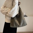 thumbnail image 1 of Bolsos tote de ante Blaxill para mujer, bolsos de trabajo, bolso de hombro holgado para oficina, bolso de ante marrón con asa para uso diario y negocios., 1 of 6