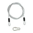 thumbnail image 1 of Cable de Seguridad Uxcell Trenzado de Acero Inoxidable Recubierto de Alambre de Seguridad con Doble Lazo para Equipaje de Viaje Candado de Bicicleta Transparente 8 ft x 3/16"(5mm), 1 of 7