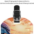 thumbnail image 4 of Square 2Pack PU Leather Dolphin Cruise Luggage Tag with Privacy Cover and Name ID Tag for Travel Handbags Backpacks Luggage Tags, 4 of 6