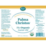 Organic Castor Oil - 32 Oz. - Cold Pressed! Hexane Free! Castor Oil for Hair, Eyelashes, Eyebrows, Skin, Eliminations, and Many More! - Exclusive Palma Christos® Brand by Baar