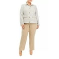 thumbnail image 5 of Le Suit Plus Size Plaid Five Button Jacket and Slim Pant Set, 5 of 5