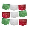 Fiesta Brands Mexican Papel Picado Bannertri Colorgreen White And Red Vibrant Colors Tissue Paper Large Size Panels Multicolored Flowers Design