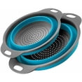 thumbnail image 3 of 2 collapsible strainers with extendable handles, perfect for draining pasta, vegetables, fruits, pasta strainers, noodle strainers, kitchen strainers., 3 of 4