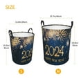 thumbnail image 5 of Xecao Happy New Year 2024 (3) Print Laundry Hamper Basket,designed for Blanket Storage and Nursery Clothes in the Bedroom, 5 of 8