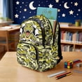 thumbnail image 4 of KUIFORTI Green Dinosaur School Bag and Lunch Box Set of 4 Durable Boys Backpack with Pencil Case Water Bottle Sleeve for Elementary Primary Middle School Students, 4 of 7