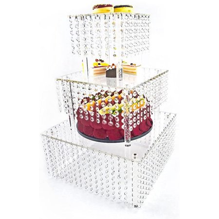 

TFCFL 3 Tiers Acrylic Separatable Cupcake Stand Ideal for Weddings Birthday