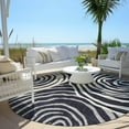 thumbnail image 6 of Addison Rugs Chantille Indoor/Outdoor Transitional Swirls Black Washable Round Rug, 8' x 8', 6 of 6