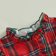 thumbnail image 6 of Cjfdfy Toddler Little Girls Christmas Nightgowns Outfit Holiday Plaid Dress With Red Ribbon Bow Ruffle Long Sleeve Pajamas Cute Kids Christmas Fall Winter Outfit, 6 of 9