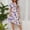 White, variant on Lilgiuy Women's Fashion Casual Print Short Sleeve Comfortable Open Waist Boho Beach Dress Ethnic Versatile Style Sundress