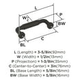 thumbnail image 5 of Amerock Coble 3 inch (76mm) Center-to-Center Oil-Rubbed Bronze Cabinet Pull, 5 of 6