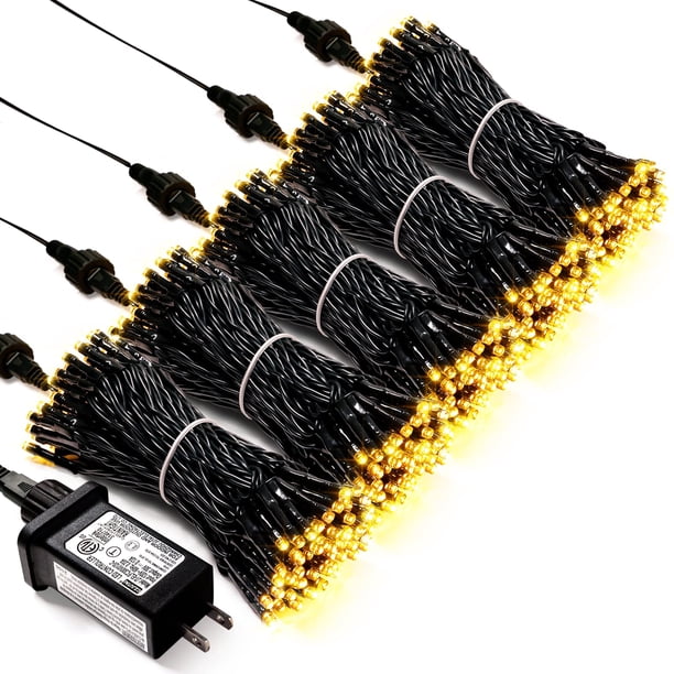 Luces navideñas JMEXSUSS 500 LED de color blanco cálido para interiores