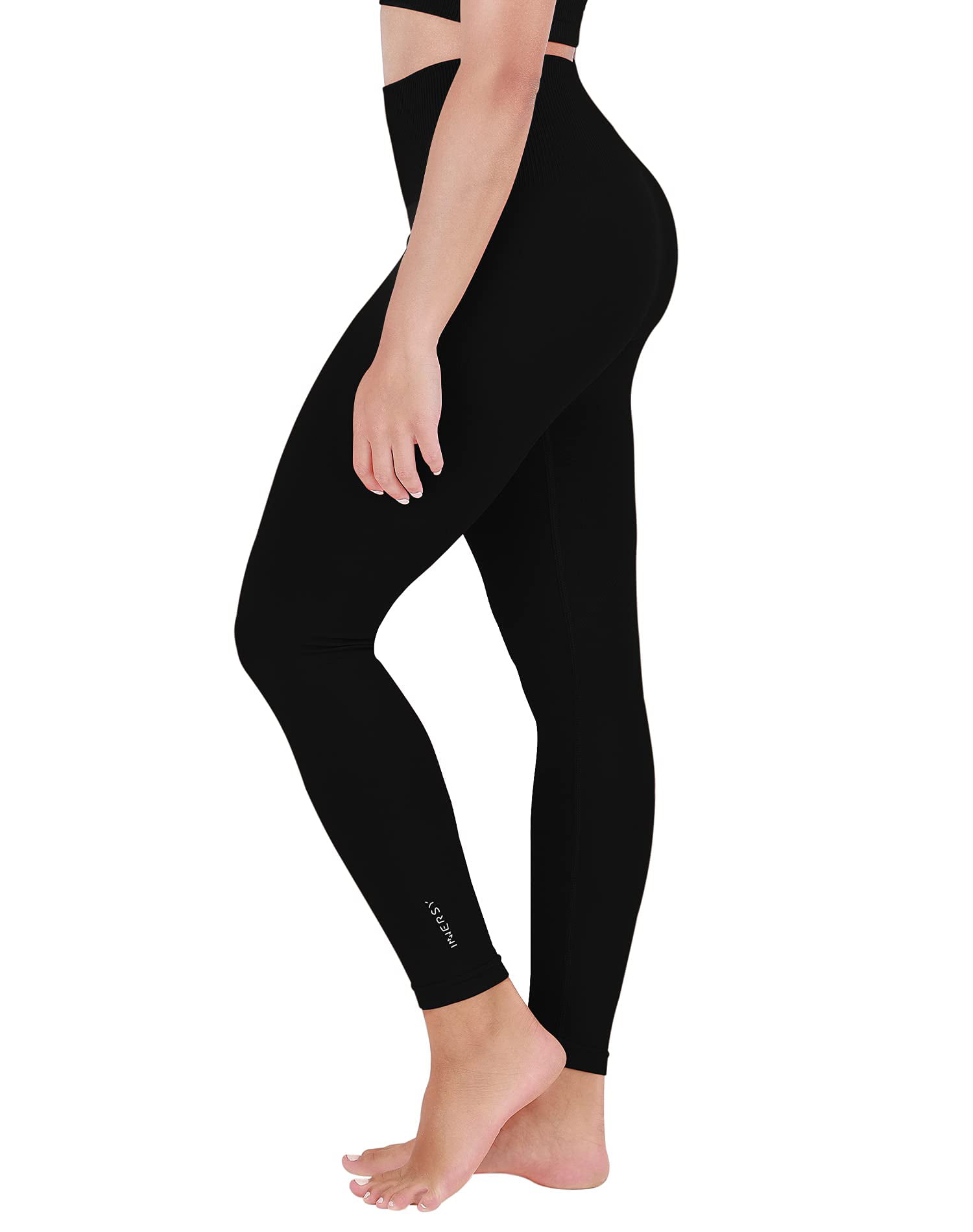 INNERSY Yoga Leggings for Women High Waist Squat Proof Ladies Black Running  Leggings Seamless Gym Pants (L…