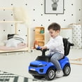 thumbnail image 4 of Costway 3 in 1 Ride on Push Car Toddler Stroller Sliding Car w/Music Blue, 4 of 10