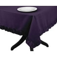 thumbnail image 5 of Vargottam Ruffle Tablecloth, Table Linens Rectangular Table Covers For Party Decor, Solid Dining Tabletop Covers Cotton Tablecloths,Purple,54 x 72 Inches, 5 of 7