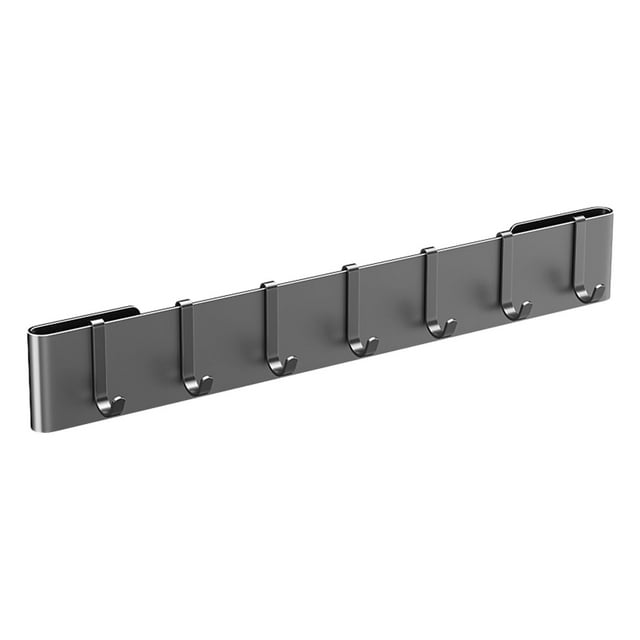 Kitchen Utensil Hanger: Wall Mount Holder Hanging Rack 7 Hooks Utensil Racks No Drilling For Kitchen Pantry Bathroom Livingroom Towel Drying Rack Cutting Board Stand Glass Drying Rack Soap Rack Dish