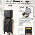 thumbnail image 5 of Expandable 4-Piece Spinner Luggage Set, Lightweight Polypropylene Hard Shell with TSA Lock and 360° Wheels, 5 of 10