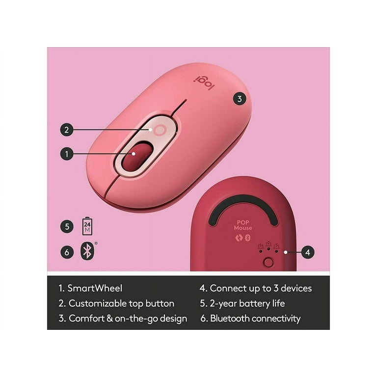 Logitech POP Silent Wireless Bluetooth Mouse 910-006545 B&H