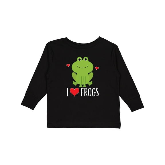 Inktastic I Love Frogs Gift Boys or Girls Long Sleeve Toddler T-Shirt