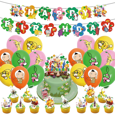 30Pcs Birthday Party Supplies - Includes Banners, Balloons, Cake Toppers, Cupcake Toppers for Boys, Girls, and Adults