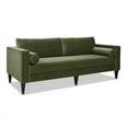 thumbnail image 5 of Nicholi 84" Mid Century Modern Sofa Olive Green Velvet, 5 of 10