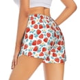 thumbnail image 3 of Goofa Strawberries Printed Women 2 in 1 Running Shorts,Quick Dry Athletic Workout Shorts,High Waisted Athletic Shorts with Liner Pockets-XX-Large, 3 of 9