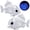 2PCS LED Fish Skeleton, variant on Joyfy Halloween Skeleton Fish Skeleton Halloween Decor,Plastic Skeleton with LED Eye for Halloween Decoration Outdoor Haunted House Party