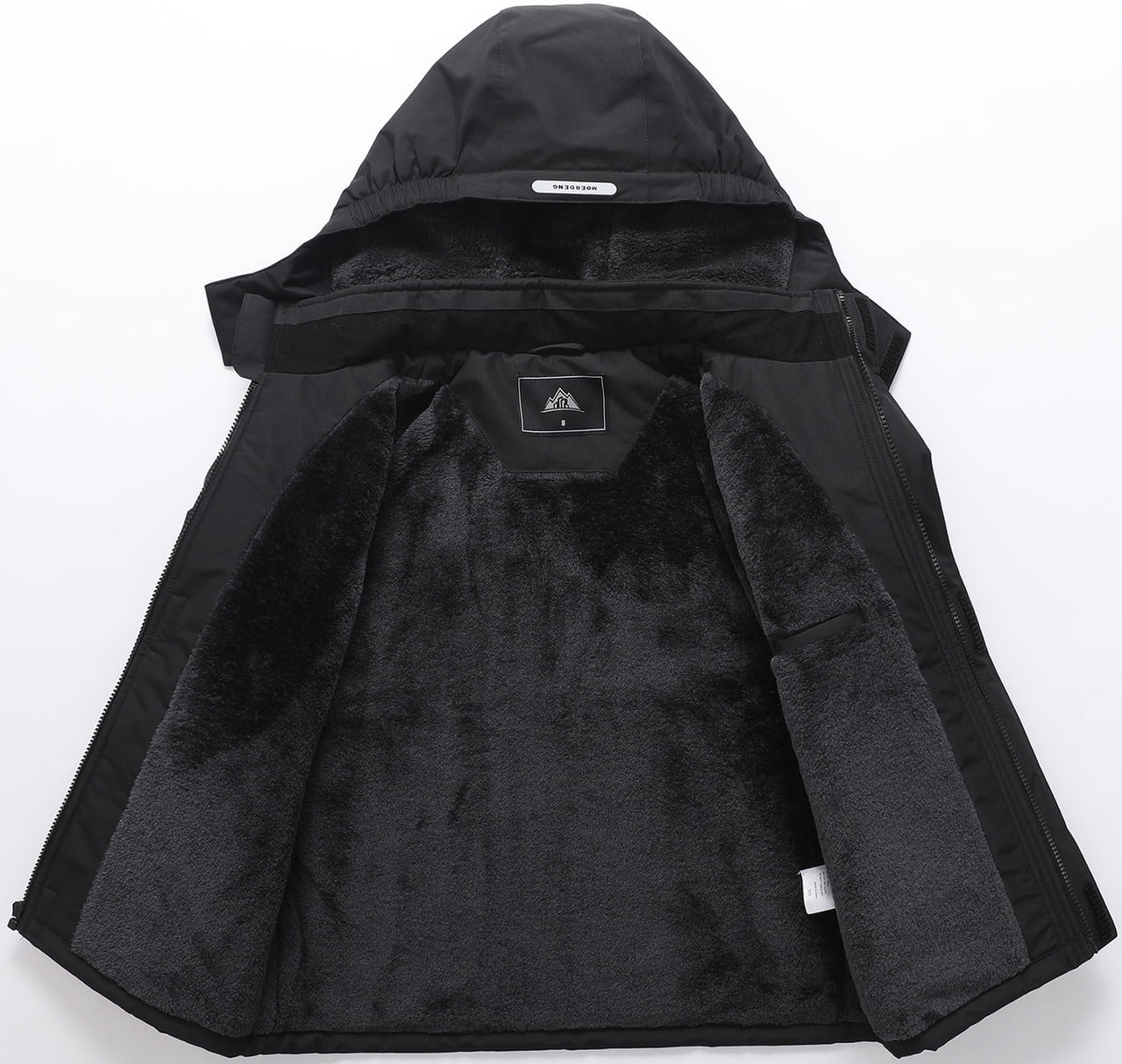 Kid's Water Resistant Snow Jacket Girl's Warm Skiing Jackets Winter Coat, Black
