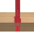 thumbnail image 6 of Precision Pocket Ruler T-Type Scribing Ruler Carpenty Square T Track Ruler Inch and Metric Measuring Marking Ruler W/ Slide Stop (3PCs), 6 of 7