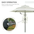 thumbnail image 4 of Outsunny 9FT Beige 3-Tier Round Patio Umbrella, Crank and Push Button Tilt, 4 of 9