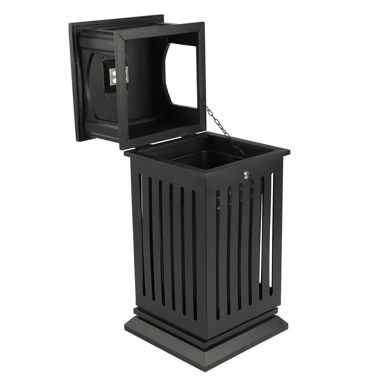Commercial Trash Can Restaurant outdoor Large Garbage Waste / recycle Bin,  Black