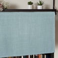 thumbnail image 5 of Vintage Haze Blue Kitchen Valances for Windows, Farmhouse Retro Solid Color Linen Texture Bathroom Window Valances 54x18 Inch Window Treatments Valance Curtains for Living Room Bedroom Decor, 5 of 9