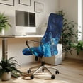 thumbnail image 3 of POLERO Elastic Cloth One Piece Desk Computer Chair Slipcover for Workspace Home, Soft Stretch Washable High Back Chair Slipcover, Turtle and Floral Pattern, 3 of 7
