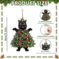 thumbnail image 3 of Christmas Tree Shaped Animal Ornaments, Cute Animal Pendants, Acrylic Flat Xmas Decorations, Winter Home Decor, Tree Hanging Ornaments for Mantel Window Door, Unique Gift for Animal Lovers, 3 of 7