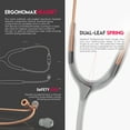 thumbnail image 4 of MDF Acoustica® Lightweight Dual Head Stethoscope (MDF747XP) - Glossy Rose Gold and White, 4 of 10