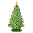 thumbnail image 4 of Milltown Merchants Pearl Olive Ceramic Christmas Tree - 15.5" Large, Multicolor Lights, 4 of 6