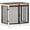White Brown, variant on 27.2" Dog Crate Furniture with Barn Door, Heavy Duty Wooden Kennel for Small Dogs up to 22 lb, White Brown