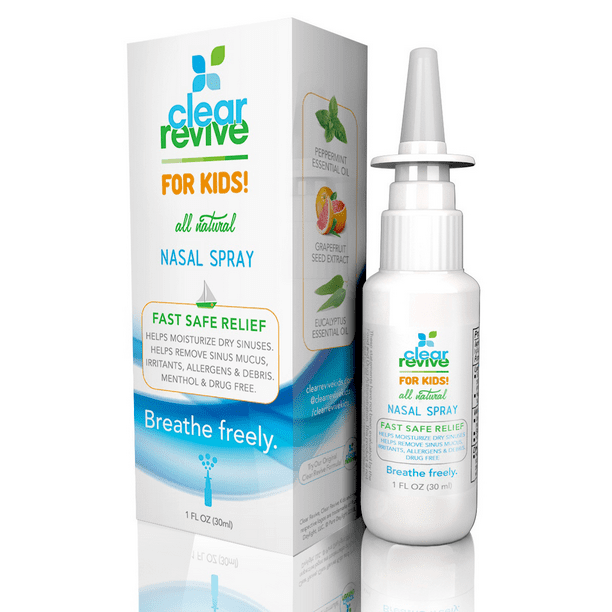 Clear Revive for Kids Allergy Sinus Relief Nasal Spray, 30mL