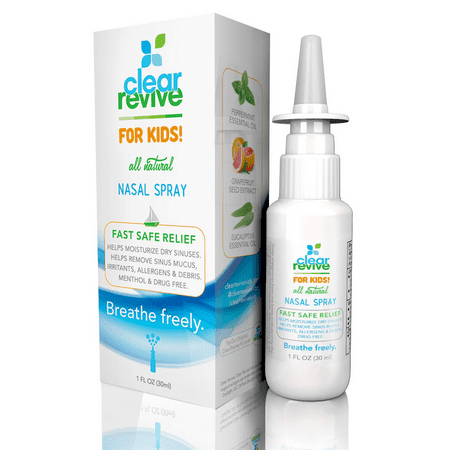 Clear Revive for Kids Allergy Sinus Relief Nasal Spray, (Best Nasal Spray To Clear Sinuses)