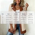 thumbnail image 3 of Women Fleece Jacket with Faux Leather Trim Button Down Lapel Collar Coat Warm Casual Fall Winter Warm Coat, 3 of 8