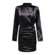 thumbnail image 5 of Vestido de manga larga ajustado sexy de color sólido plisado de moda para mujer Fridja  NMB718, 5 of 9
