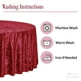 thumbnail image 4 of Velvet Burgundy Tablecloth for Party | 100% Polyester - Washable Fabric - Wrinkle Resistant | Maroon Table Cover for Weddings, Holiday, Christmas and More - 108”, 4 of 5