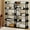 Black, variant on Costway 1 PCS 5-Tier Bookshelf, Open Bookcase with Anti-Tipping Kit, Storage Unit for Living Room Rustic Brown & Black