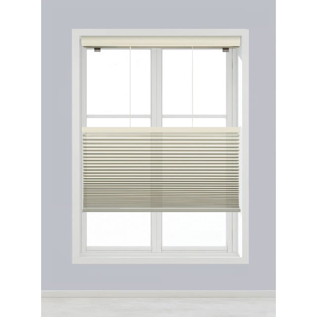 Linen AVENUE Cordless Top Down Bottom Up Light Filtering Cellular Shade 42 W x 66 H, Seashell