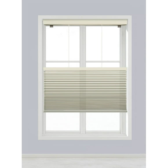 Linen AVENUE Cordless Top Down Bottom Up Light Filtering Cellular Shade 42 W x 66 H, Seashell
