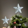 thumbnail image 4 of Silver Christmas Tree Topper Star Decoration 18x15x4cm Plastic Tree Top for Holiday Home, Festive Silver Color Ornament for Christmas Tree Party, 4 of 7