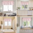 thumbnail image 4 of Curtain Valance for Windows, Spring Summer Pink Cherry Blossoms Kitchen Valances Rod Pocket Short Curtains, Watercolor Plants Window Valance for Bedroom Bathroom Living room 60x14in, 4 of 9